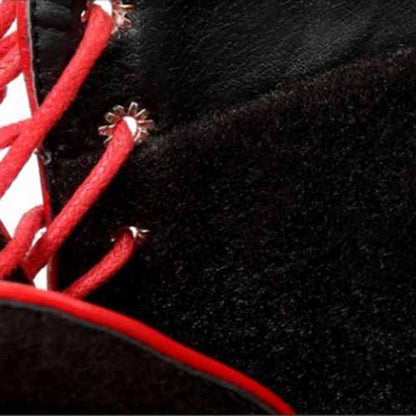 Women's Lace-up Ankle Boots Heeled Short Plus Size Boot