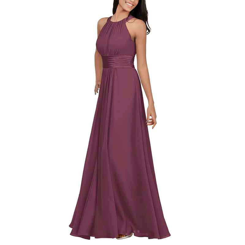 Women Chiffon Bridesmaid Dresses Long Formal Party Dress for Special Occasion