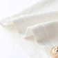 Women White Button-up Knitted Minidress V Neck Long Sleeves ribbed-knit Dress