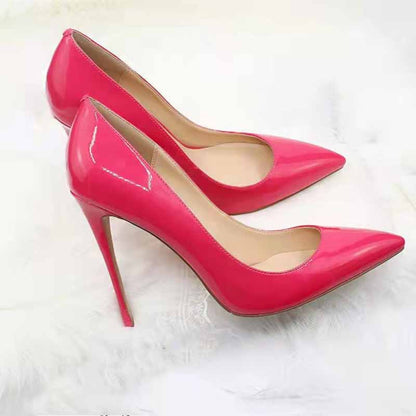 Women's Sexy Pointed Toe Slip on Pumps Handmade Stiletto High Heels