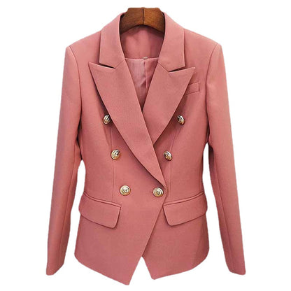 Women Coats Cameo Brown Jacket Long Sleeves Blazer Breasted Coat