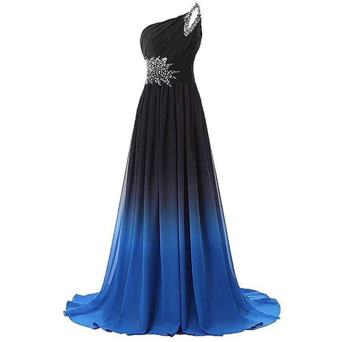 sd-hk Wedding Dresses Single Shoulder Sleeveless Prom Dresses Long – SD ...