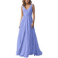 A-line Chiffon Bridesmaid Dress Floor Length Formal Evening Prom Gowns