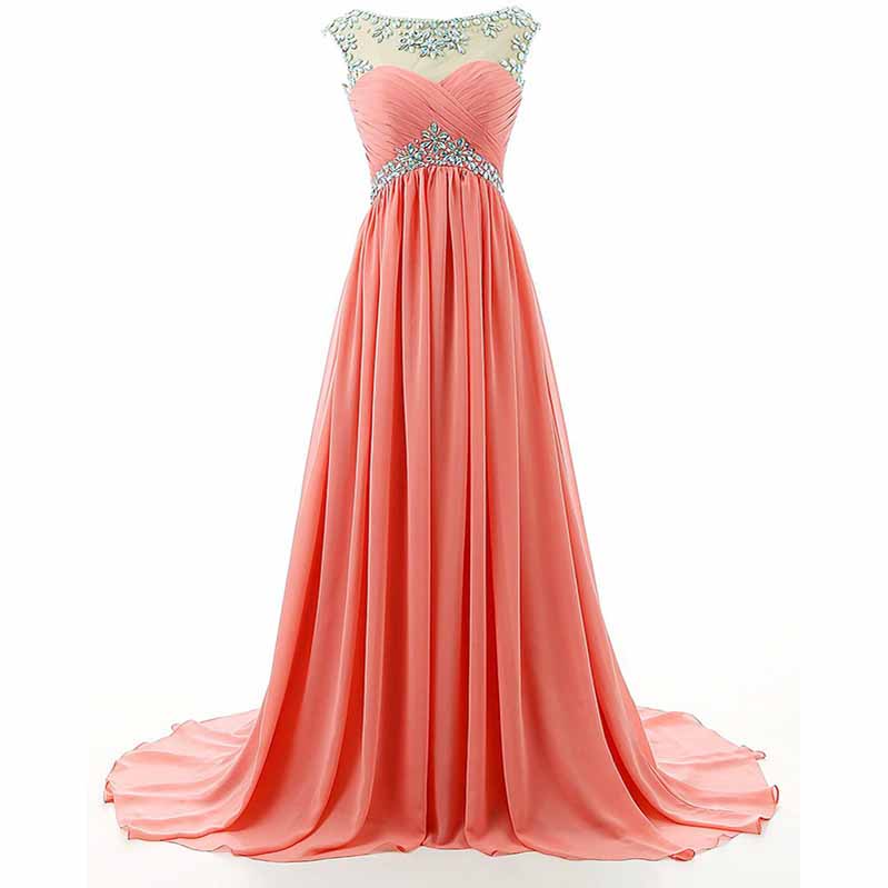 Women Wedding Gowns Sleeveless Long Bridesmaid Dress Custom Colors