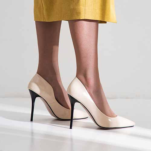 Women's Pointy Toe Dress Pump Patent Leather PU Heels