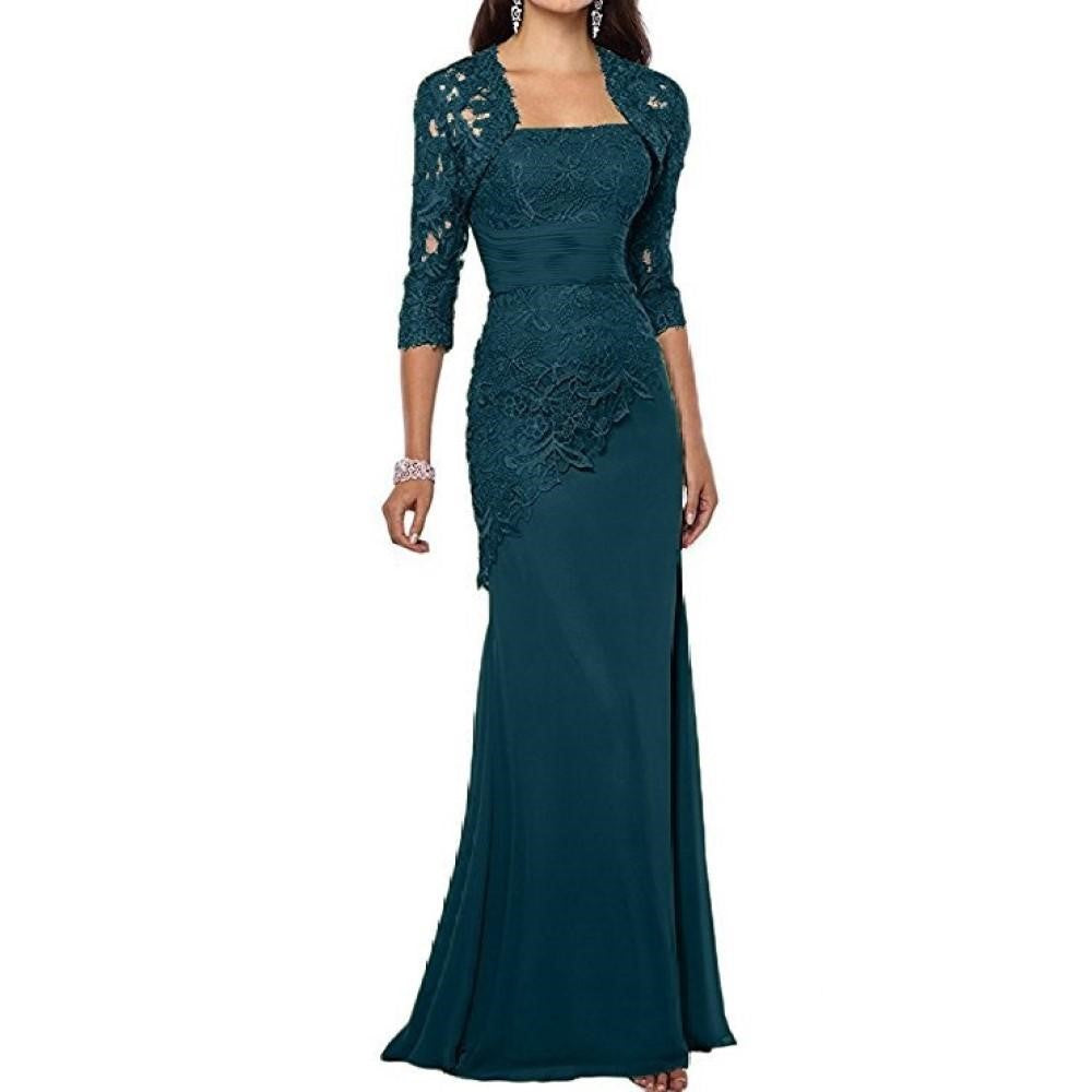 Womens Lace Wedding Bridesmaid Dress Formal Gowns with Jacket – SD