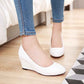 Womens Platform Wedges Pu Leather Dress Heels 6cm Small And Big Size Shoes