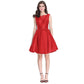 sd-hk Red Little Party Skirts  Sleeveless High Waist Prom Dress Short