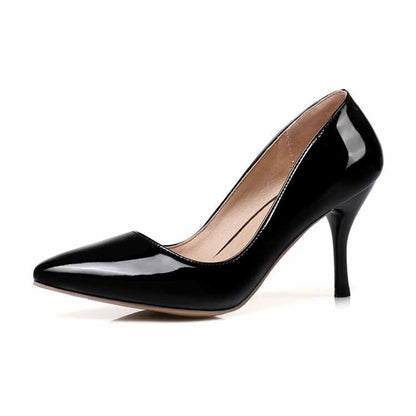 Women Basic Stilettos High Heels Pointed Toe Pumps 8cm