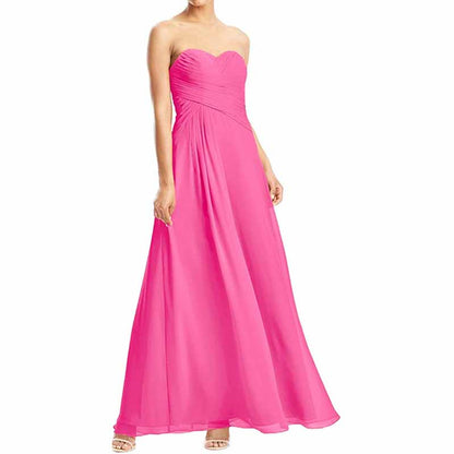 Chiffon Bridesmaid Dress Custom Prom Dress Long Evening Gowns