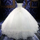 sd-hk Women White Wedding Dress Lace Strapless Party Gowns