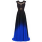 sd-hk Women's Gradient Evening Prom A Line Gowns
