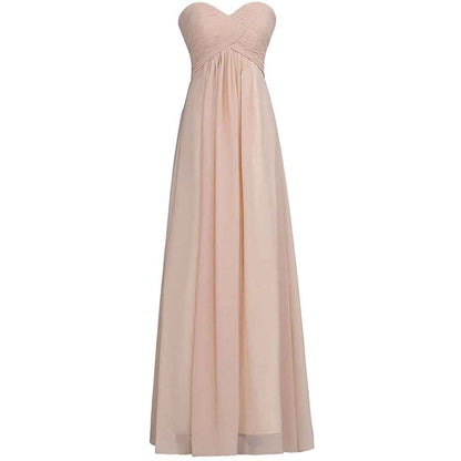 Women's A Line Corset Sweetheart Pleats Prom Bridesmaid Dress