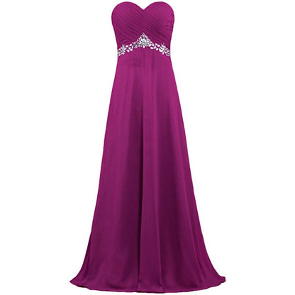 sd-hk Women Chiffon Bridesmaid Dresses Off The Shoulder Formal Wedding Dress