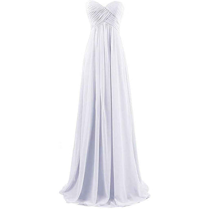 Women's A Line Corset Sweetheart Pleats Prom Bridesmaid Dress