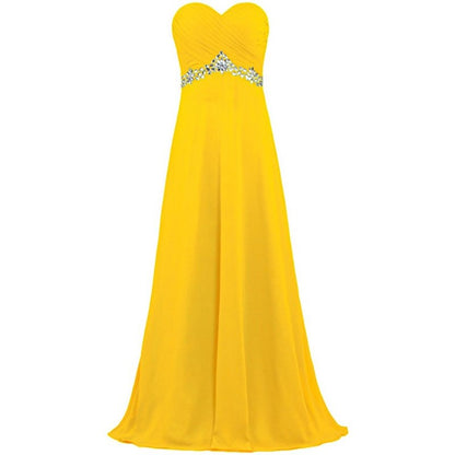 sd-hk Women Chiffon Bridesmaid Dresses Off The Shoulder Formal Wedding Dress