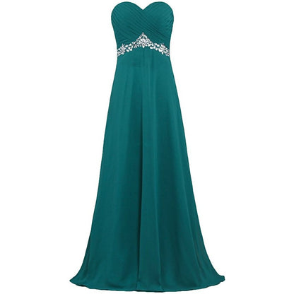 sd-hk Women Chiffon Bridesmaid Dresses Off The Shoulder Formal Wedding Dress