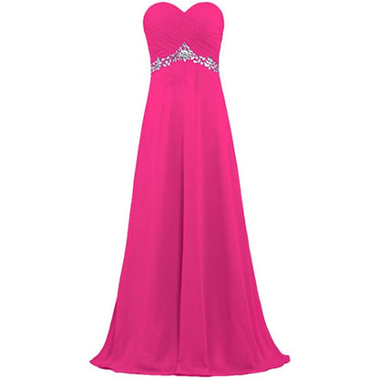 sd-hk Women Chiffon Bridesmaid Dresses Off The Shoulder Formal Wedding Dress