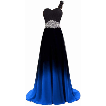 Women's Gradient Evening Prom A Line Bridesmaid Dress Custom Wedding Ball Gown