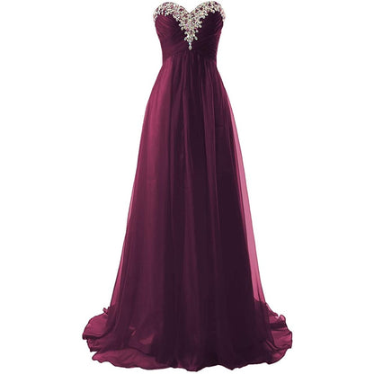 sd-hk Prom Dress Bridesmaid Dresses Long Prom Gown Chiffon Formal Evening Gowns