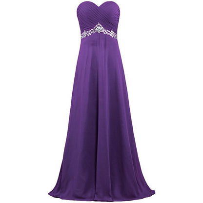 sd-hk Women Chiffon Bridesmaid Dresses Off The Shoulder Formal Wedding Dress