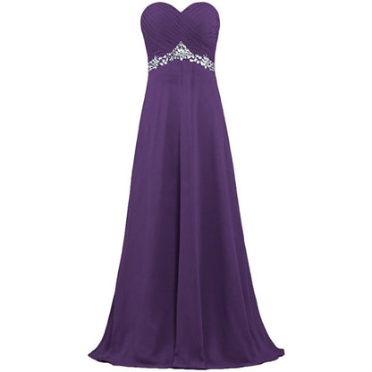 sd-hk Women Chiffon Bridesmaid Dresses Off The Shoulder Formal Wedding Dress