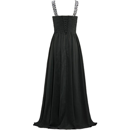 sd-hk Long Chiffon Bridesmaid Dresses Women Formal Evening Dress Sleeveless