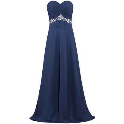 sd-hk Women Chiffon Bridesmaid Dresses Off The Shoulder Formal Wedding Dress