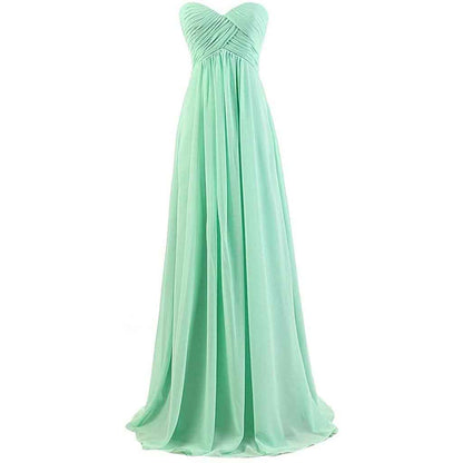 Women's A Line Corset Sweetheart Pleats Prom Bridesmaid Dress