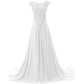 sd-hk Women Lace Bridesmaid Dress Chiffon Prom Dress Cap Sleeve Prom Dresses