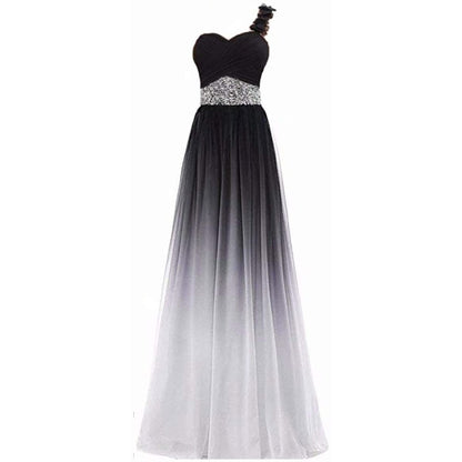Women's Gradient Evening Prom A Line Bridesmaid Dress Custom Wedding Ball Gown