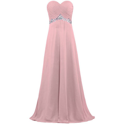sd-hk Women Chiffon Bridesmaid Dresses Off The Shoulder Formal Wedding Dress