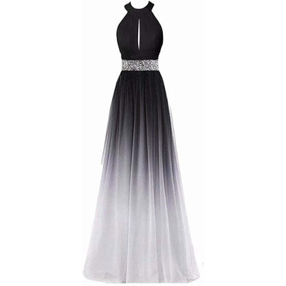 Women's Gradient Evening Prom A Line Bridesmaid Dress Custom Wedding Ball Gown
