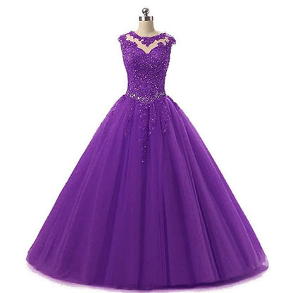 sd-hk Women Prom Gowns Sleeveless Lace Wedding Dress