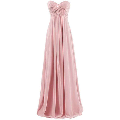 Women's A Line Corset Sweetheart Pleats Prom Bridesmaid Dress