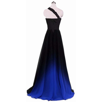 Women's Gradient Evening Prom A Line Bridesmaid Dress Custom Wedding Ball Gown