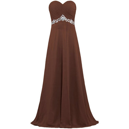 sd-hk Women Chiffon Bridesmaid Dresses Off The Shoulder Formal Wedding Dress