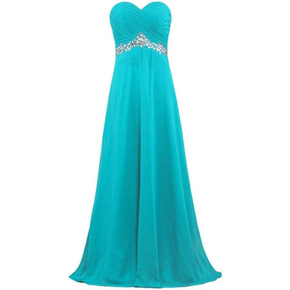 sd-hk Women Chiffon Bridesmaid Dresses Off The Shoulder Formal Wedding Dress