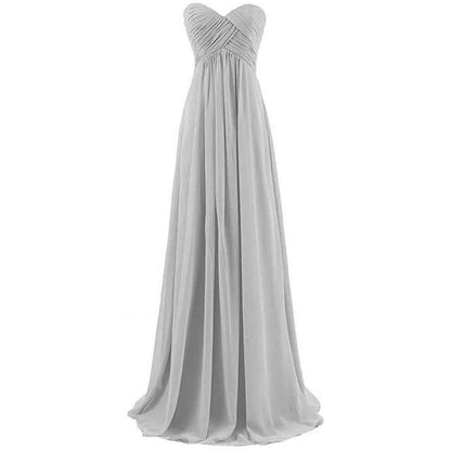 Women's A Line Corset Sweetheart Pleats Prom Bridesmaid Dress
