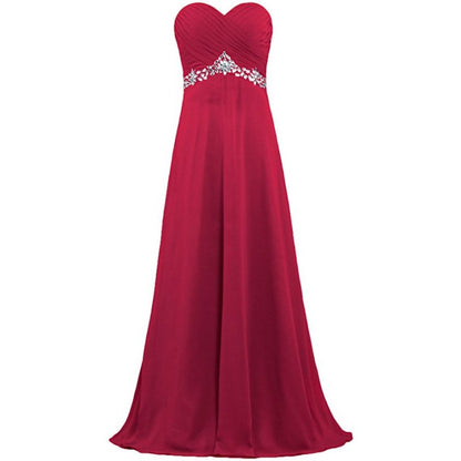 sd-hk Women Chiffon Bridesmaid Dresses Off The Shoulder Formal Wedding Dress