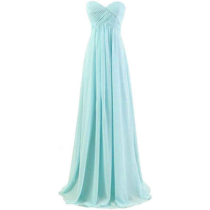 Women's A Line Corset Sweetheart Pleats Prom Bridesmaid Dress