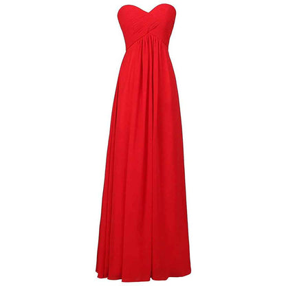 Women's A Line Corset Sweetheart Pleats Prom Bridesmaid Dress