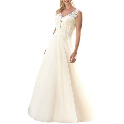 sd-hk Women's Lace Mermaid Bridal Wedding Dresses sleeveless bridal dress