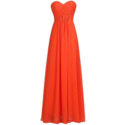 Women's A Line Corset Sweetheart Pleats Prom Bridesmaid Dress