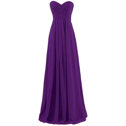 Women's A Line Corset Sweetheart Pleats Prom Bridesmaid Dress