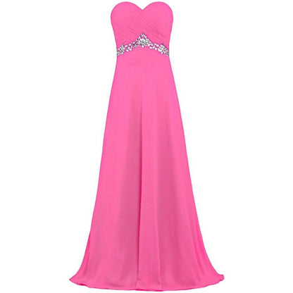 sd-hk Women Chiffon Bridesmaid Dresses Off The Shoulder Formal Wedding Dress