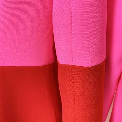 Women's Formal Two Piece Pantsuit Flare Bottoms Two Piece Suit Red Pantsuit Set