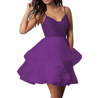 Women's Tulle Gala Prom Dress Short Homecoming Cocktail Gowns
