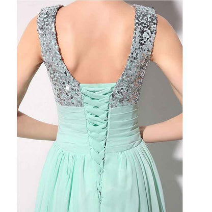 Sequin Top Bridesmaid Dress Chiffon Floor-Length Bridesmaid Dress100+colors
