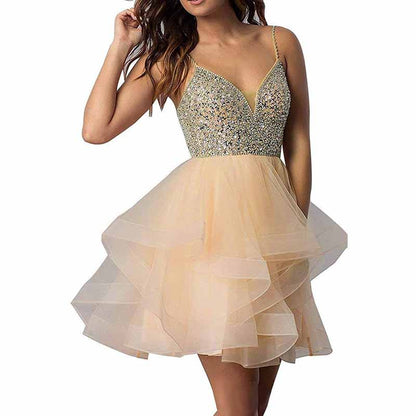Women's Tulle Gala Prom Dress Short Homecoming Cocktail Gowns